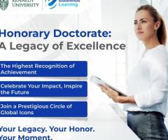 Honor Your Excellence with a Prestigious Honorary Doctorate – No Study Required