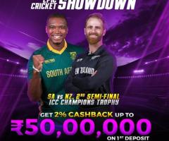 SA vs NZ 2nd Semi-Final – Get 2% Cashback Up to ₹50,00,000 on KheloExch!