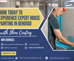 Book Today to Experience Expert House Painting in Bendigo with Shine Coating