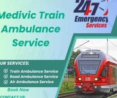 Medivic Train Ambulance Service in Lucknow provides all facilities, including ICU, to patients