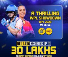 WPL 2025 Cricket Predictions – MI vs GG & Limited-Time Cashback Offer!