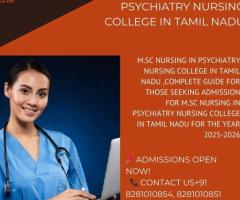 M.Sc Nursing in Psychiatry Nursing College in Tamil Nadu