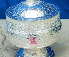 German Silver Kumkum Holder & Sindoor Box – Perfect Housewarming Gifts from Ashtok.com