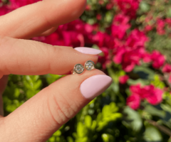 The Bezel Stone Studs - Customized Earrings - the 10jewelry
