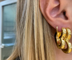 The Heart Hoops -Customized Earrings - the 10jewelry