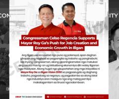 Congressman Celso Regencia Supports Mayor Roy Gas Push for Job Creation