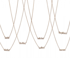The Pronoun Necklace - Custom Necklace - the 10jewelry - 1
