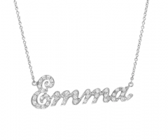 The Diamond Nameplate Necklace - Custom Necklace - the 10jewelry