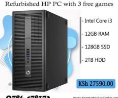 Revamped core i3 HP desktop computer with free games