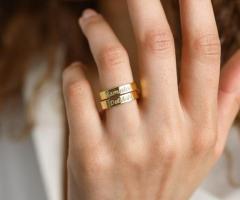 Engraved Couple Ring Set Online