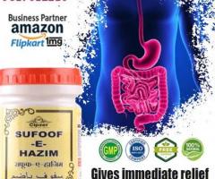 Sufoof-E-Hazim relieves from abdominal pain and cures dyspepsia, bloating, and heartburn.