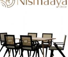 Now Buy online wooden dining table design for 6 seater
