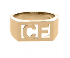 The Two Letter Ring - Customized Rings - the 10jewelry