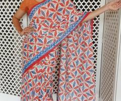 Block-printed Sarees for Traditional Look - 1
