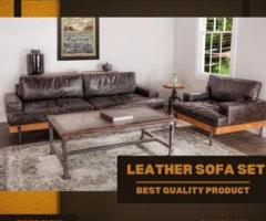 Buy Leather Sofa Set: Classic Luxury and Comfort Combined - 1