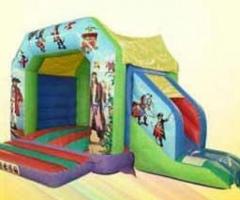 Pirate Themed Bouncy Castle with Side Slide - 1