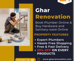 Book Plumber Online from Ghar Renovation