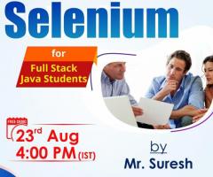 Attend Free Demo On Selenium for Full Stack Java Students By Mr. Suresh.