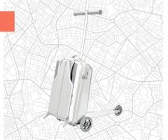 Effortless Travel with Elegance: Floh Silver Scooter Travel Bag