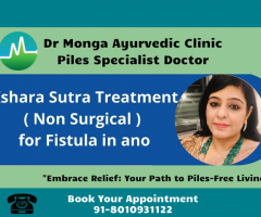 Kshar sutra treatment for fistula near me Kalkaji 8010931122