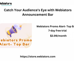 Catch Your Audience's Eye with Webiators Announcement Bar