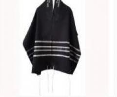 Elevate Your Prayer Experience with a Sophisticated Black Tallit from Galilee Silks! - 1