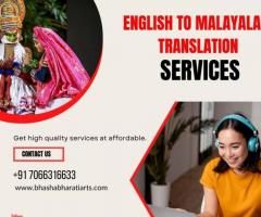Best English to Malayalam Translation Services in Mumbai, India | Bhasha Bharati Arts